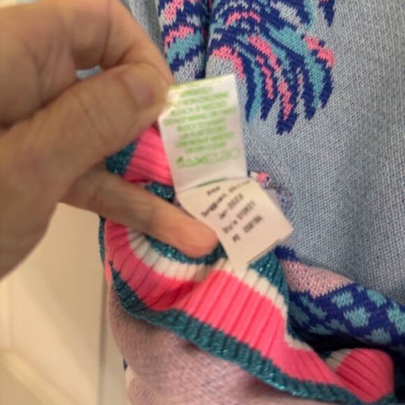 Lilly Pulitzer Vivie Sweater Blue Perfect Match Intarsia Sz S Retail $148 - Picture 9 of 9